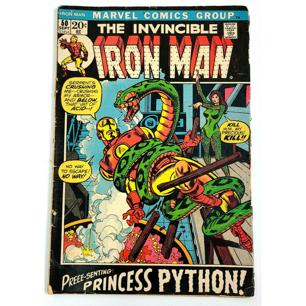 IRON MAN # 50 - (1972) PRINCESS PYTHON APP